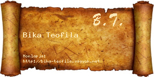 Bika Teofila névjegykártya